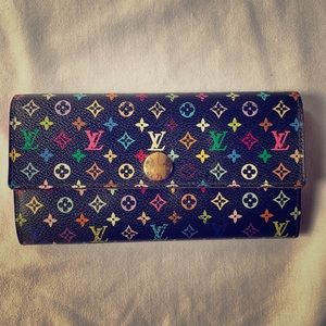 LOUIS VUITTON Sarah Wallet Noir Black Grenade